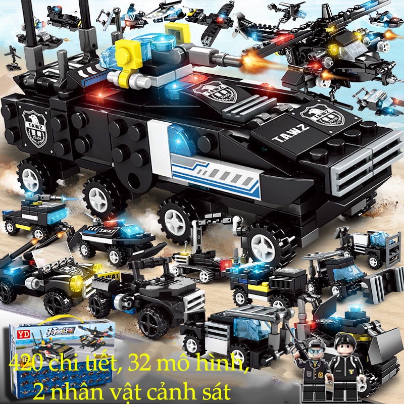 Bộ Đồ Chơi Xếp Hình LEGO cảnh sát, ROBOT, Máy Bay,Tàu Chiến