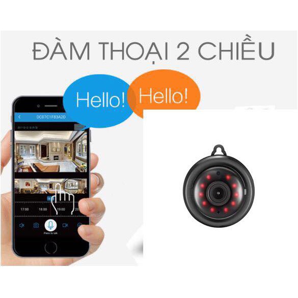 Camera mini Wifi Góc Rộng HD V380 E06 - Camera Giám Sát Hồng Ngoại ( Bảo Hành 12 Tháng )