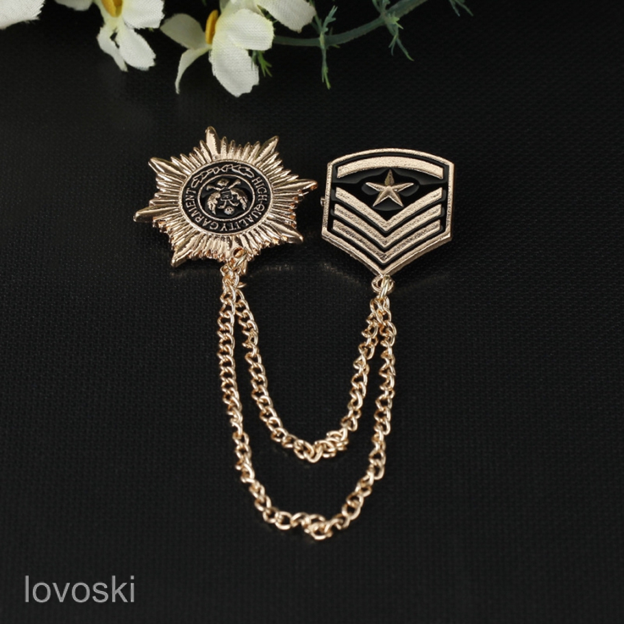 [Lovoski] Trâm Cài Áo Sơ Mi Nam Hình Ngôi Sao Phối Tua Rua Phong Cách