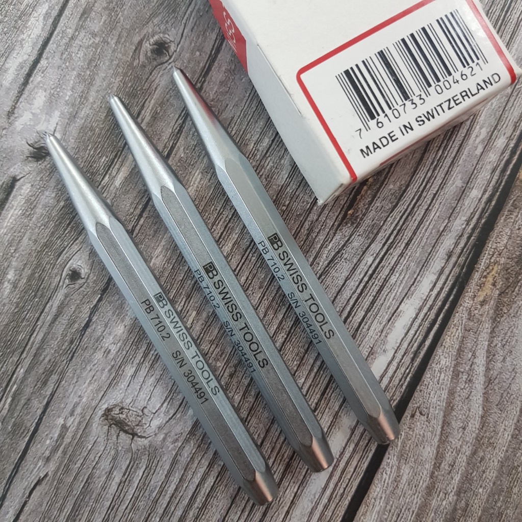 Cây Lấy Dấu Kim Loại PB Swiss Tools 710.1 / 710.2 / 710.4 / Mũi Tungsten Carbide 712.1 / 712.2 & Tay Nhám 705.1 / 705.2