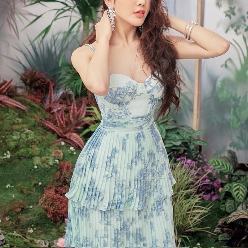 Đầm maxi 2s dập ly cup