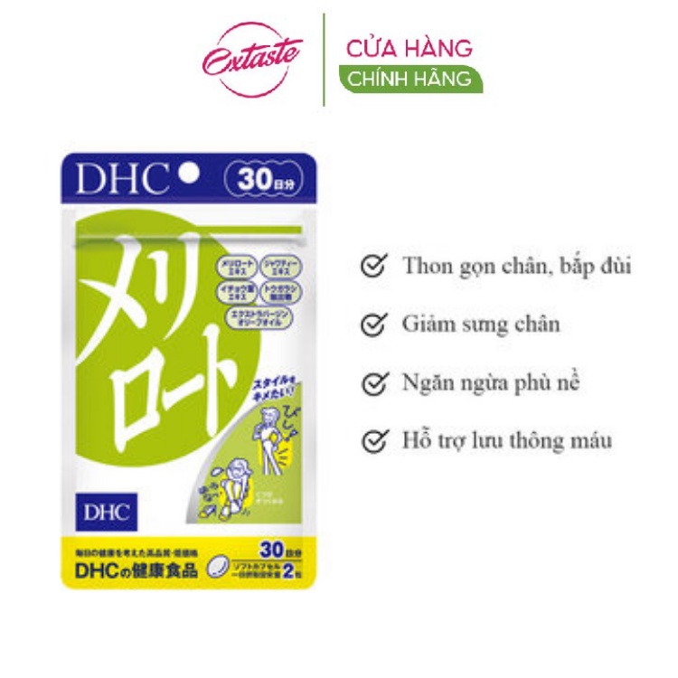 Viên uống DHC Melilot thon gọn đùi 60 viên 30 ngày dùng giảm mỡ đùi, phù nề đùi