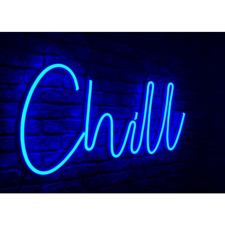 Đèn led Neon trang trí Chữ Chill |Đèn neon trang trí phòng ngủ, treo tường, nhiều màu sắc