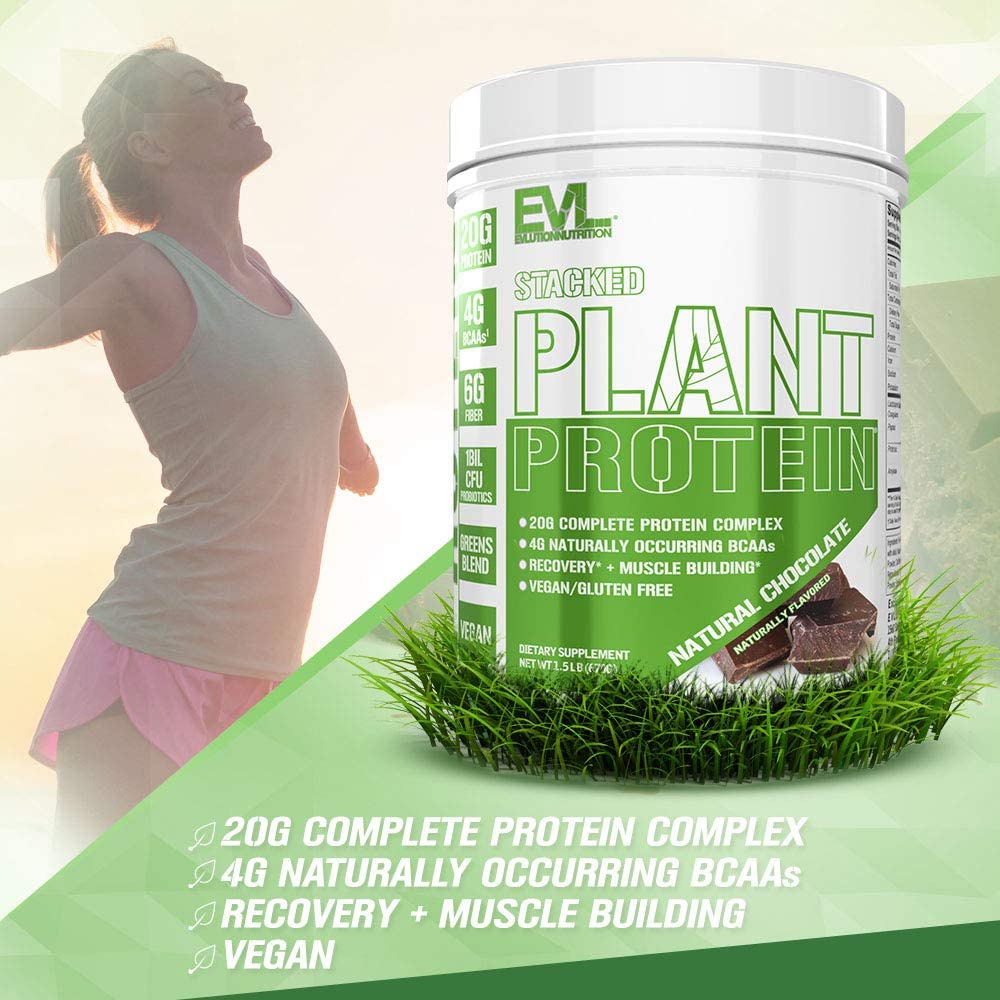 Sữa Dinh Dưỡng Từ Thực Vật Giúp Săn Chắc Cơ Bắp Evlurtion Stacked Plant Protein 1.5lbs