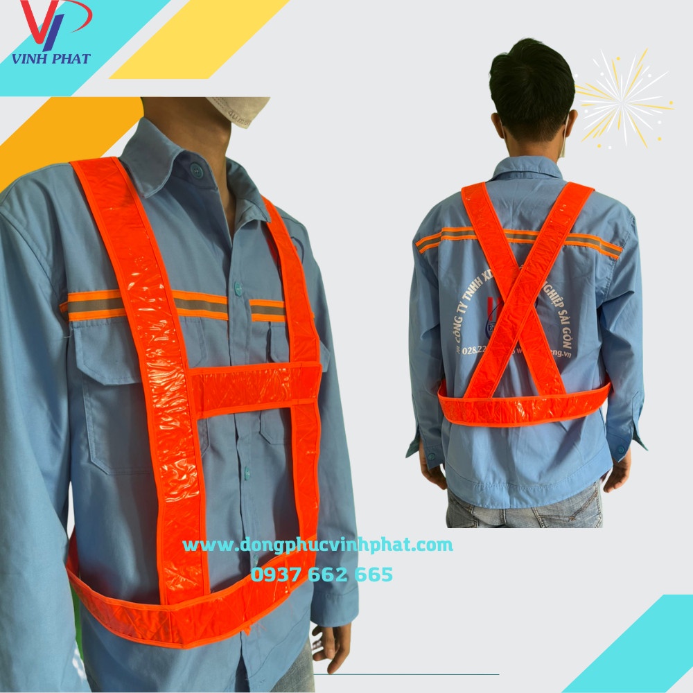 Áo Dây Phản Quang Chữ A Đi Phượt Bảo Hộ Lao Động Chất Lượng An Toàn Khoá Dán Cao Cấp Giá Rẻ - Hình Thật
