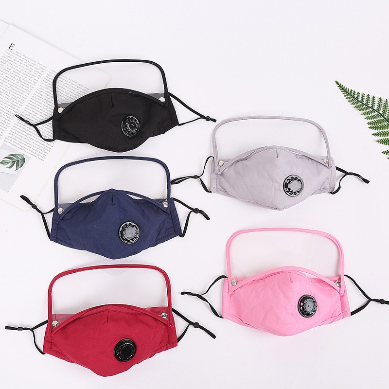 Khẩu trang trẻ em có kính bảo hộ chống giọt bắn kèm 2 tấm lọc than hoạt tính kháng khuẩn chống bụi mịn