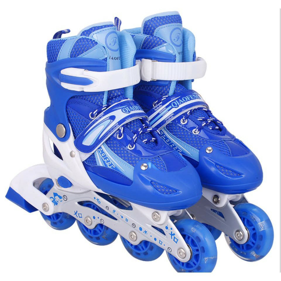 Giày Patin trẻ em điều chỉnh size, patin kidsport bánh phát sáng, giày trượt bé trai bé gái (tặng kèm đồ bảo hộ)