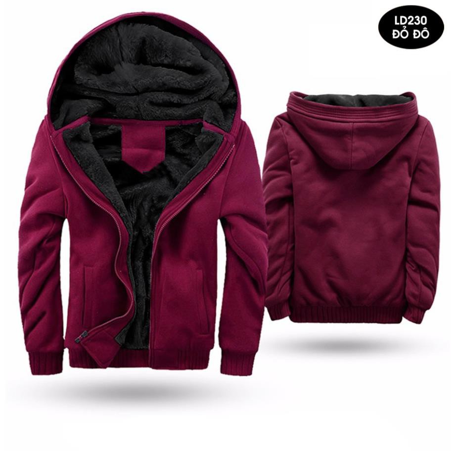 Áo khoác nỉ lót lông siêu ấm  LV-230-unisex nam nữ | BigBuy360 - bigbuy360.vn