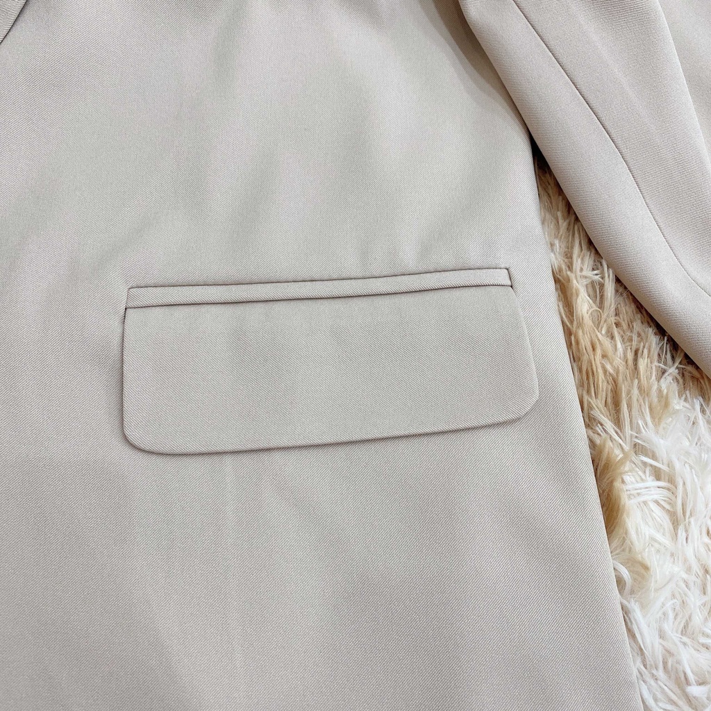 Áo khoác blazer nữ form rộng hàn quốc, áo vest nữ công sở 2 lớp màu đen/ vàng/ hồng/ kem EMME - EMK01 | BigBuy360 - bigbuy360.vn