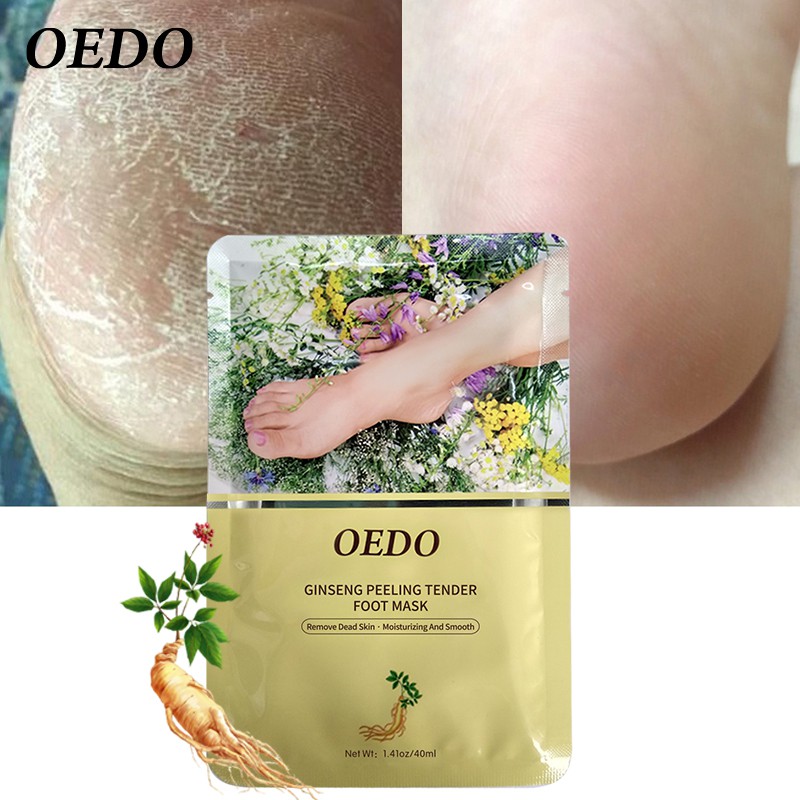 Set 2 mặt nạ ủ da chân OEDO thành phần tự nhiên loại bỏ lớp da khô cứng làm sáng da chân