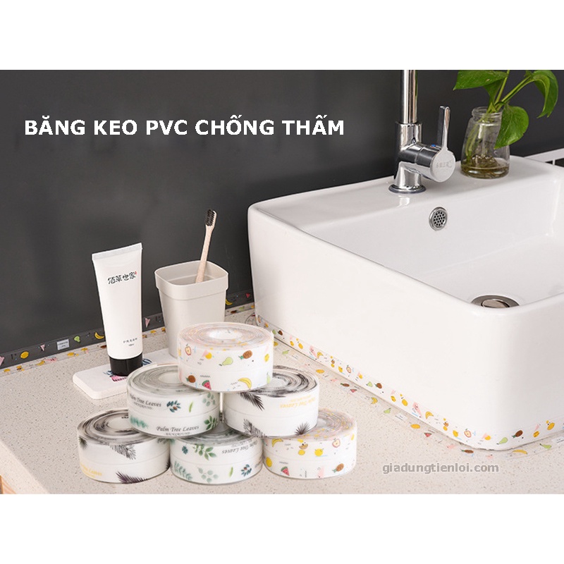 Băng keo PVC rộng 3.8CM chống thấm và chống nấm mốc nhà bếp