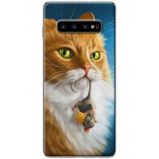 Ốp lưng samsung galaxy s10, s10e, s10 plus in hình mèo gậm chuột