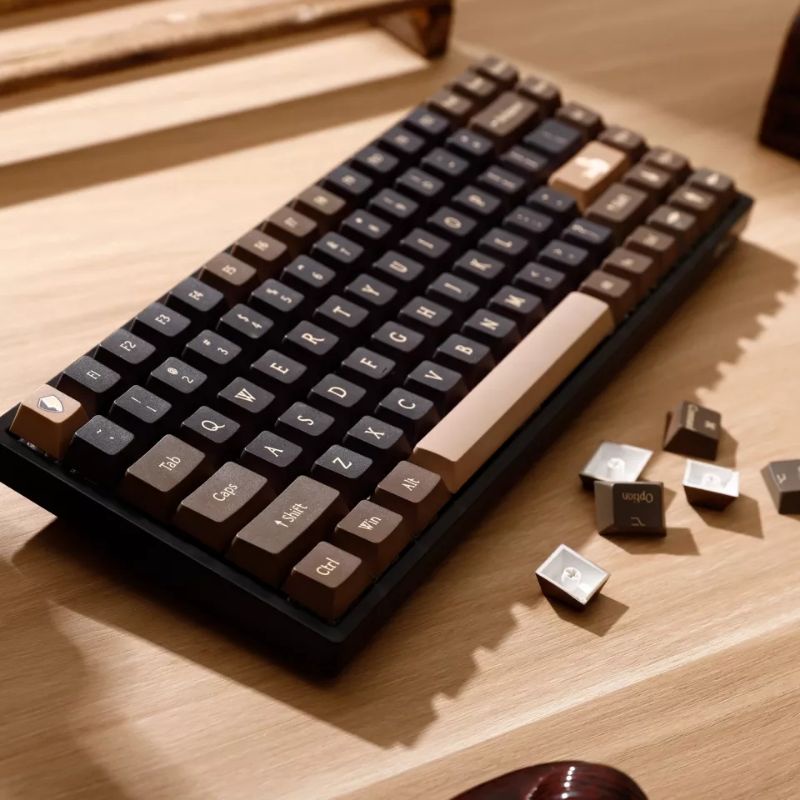 Keycap cho bàn phím cơ profile Cherry hỗ trợ layout MacOs - mẫu Bronze
