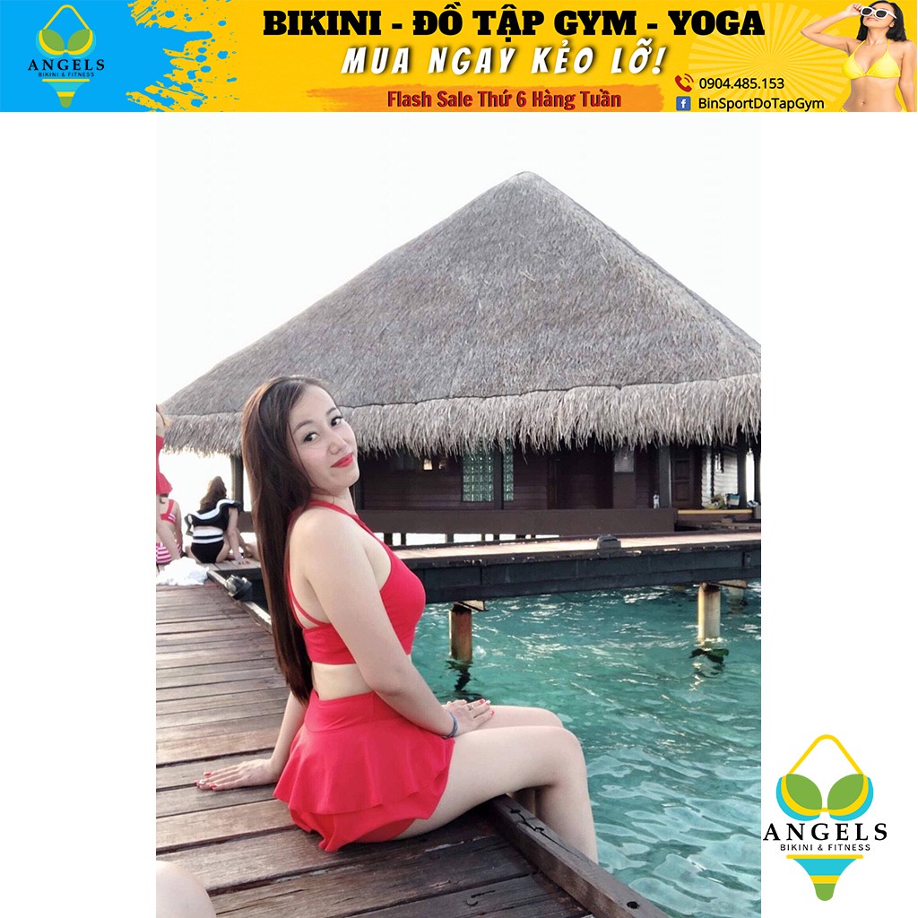 Bikini,Bộ Đồ Bơi Hai Mảnh Quần Váy ,Có 3 Màu, Ảnh thật 100% BHV020 | BigBuy360 - bigbuy360.vn
