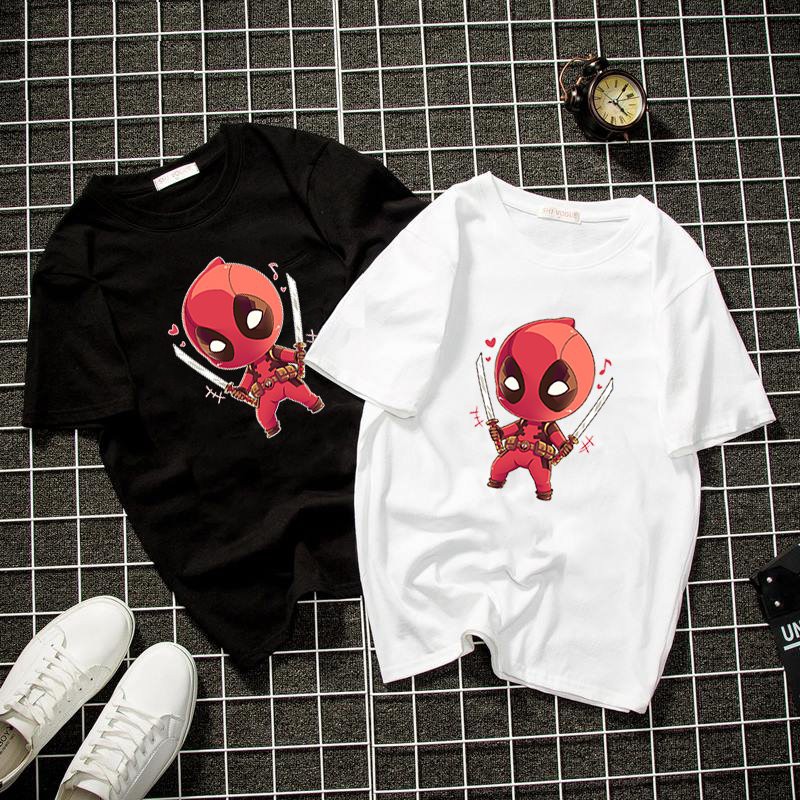 Áo thun unisex form rộng chibi siêu anh hùng vải dày mịn 2019T1718