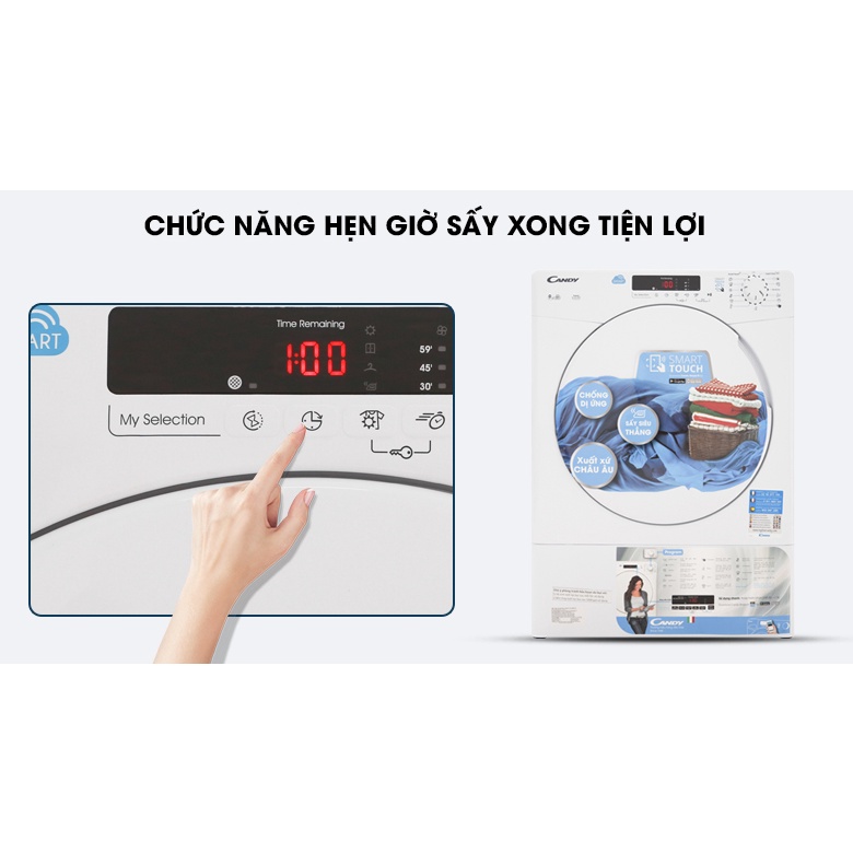 Máy sấy thông hơi Candy 9 Kg CS V9DF-S