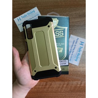 Ốp lưng Samsung A7 2018 Ultra Armor (Vàng gold) + Kính cường lực full màn