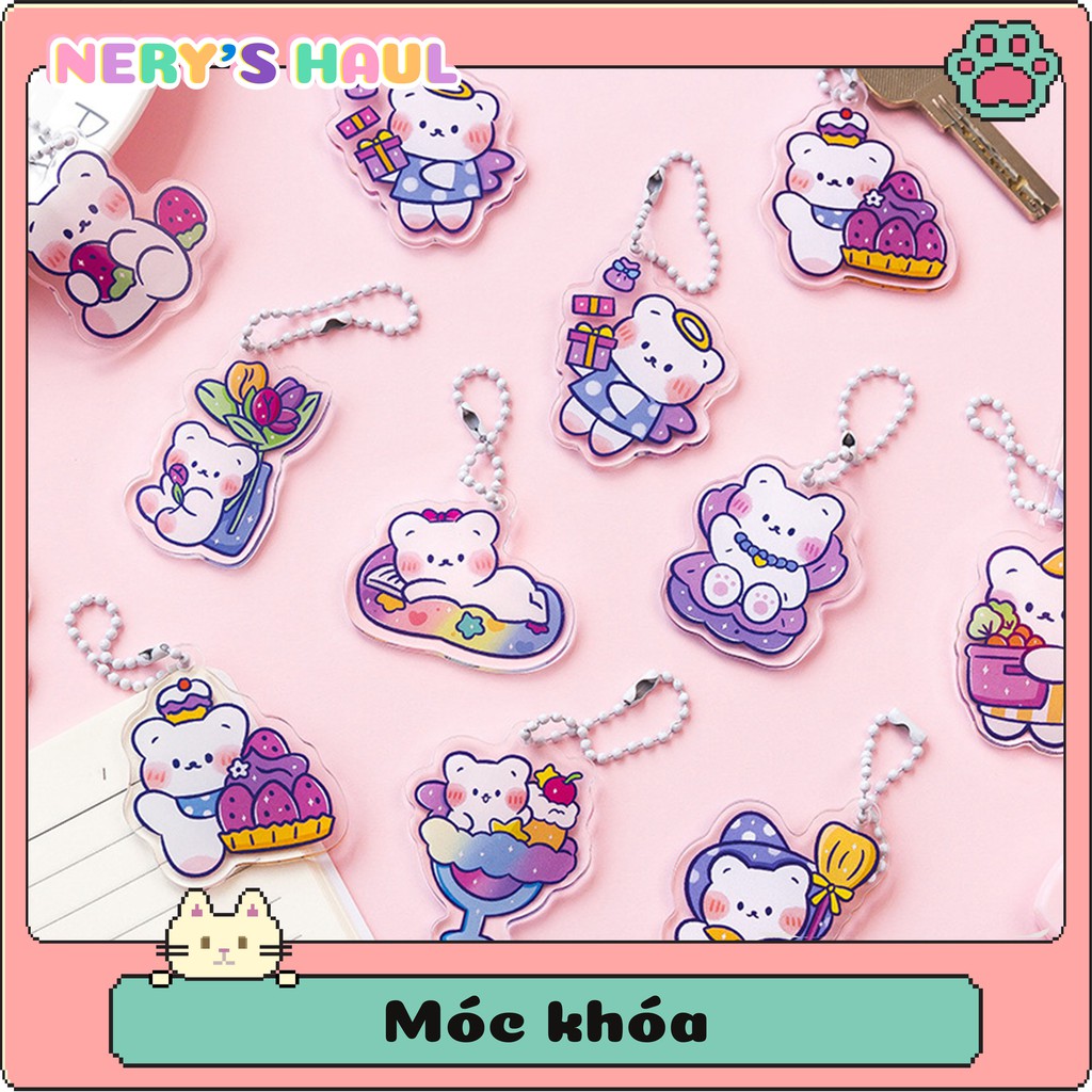 Móc khoá keyring đa năng Meng Meng bear 🐻