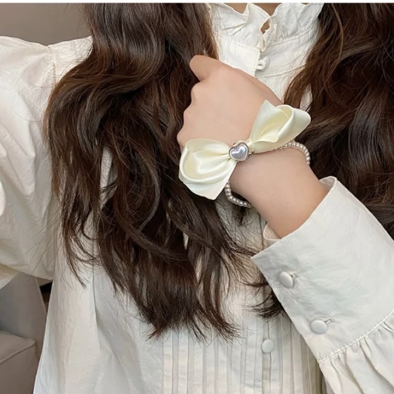 Dây cột tóc và kẹp tóc nơ nhiều mẫu đen đỏ trắng TÍM STORE phụ kiện tóc nữ phong cách hàn quốc