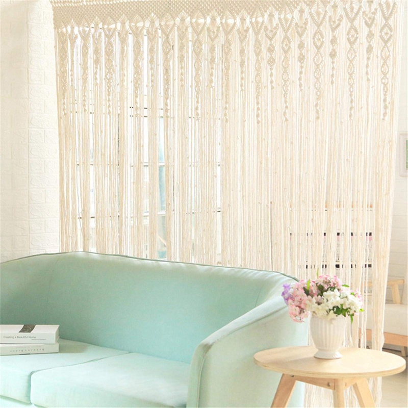 Rèm Macrame Đan Treo Tường Trang Trí Phong Cách Boho