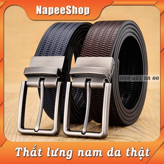 🎁FREESHIP🎁  [HÀNG CAO CẤP] Thắt Lưng Nam 2 Mặt Thắt lưng nam da thật . Dây lưng nam, dây nịt khóa kim cao cấp