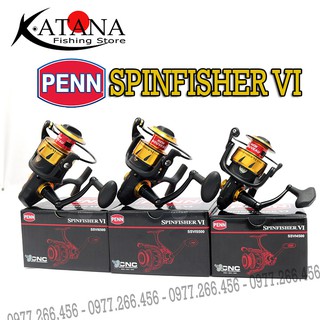 Máy Câu Cá PENN SPINFISHER VI 4500 - 5500 - 6500 - Bạo Lực, Chống Nước IPX5