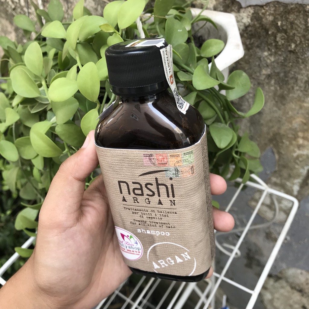 🇮🇹Nashi-Italia🇮🇹 Dầu gội phục hồi tóc hư tổn Nashi Argan Shampoo 200ml ( Italiia)