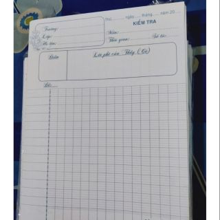 Giấy kiểm tra ( loại đẹp giấy tốt)