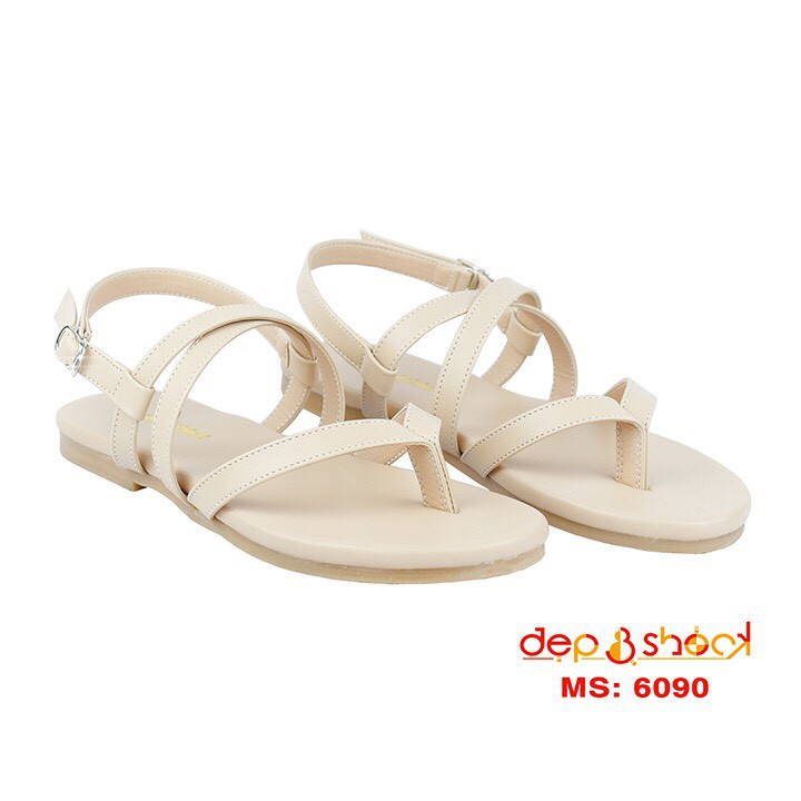 Sandal nữ đế bệt quai chéo xỏ ngón có size lớn 41 42 43 MS 6039