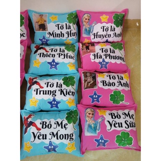 Gối handmade làm theo yêu cầu tên riêng của bé