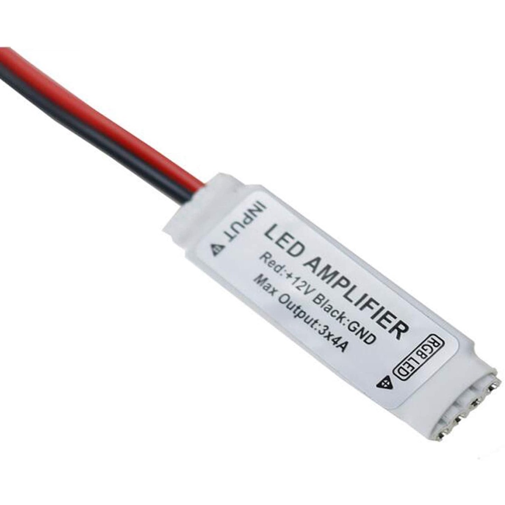 Bộ khuếch đại lặp lại dải LED RGB di động nhỏ DC12V 3 * 4A 144W cho SMD SMD 5050/2835/3528/5730/5630/3014