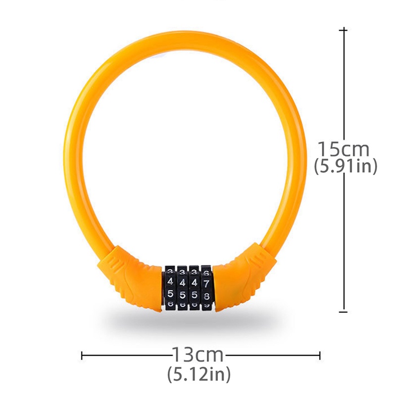 Khóa Dây Thép 4 Số Chống Trộm Cho Xe Đạp/Xe Máy
