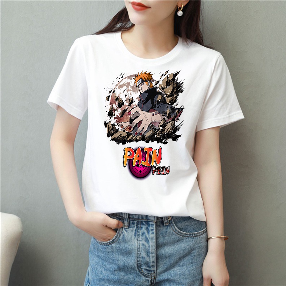 Áo thun nam nữ tay lỡ vải cotton form rộng màu trắng Hạ Băng Designs - Pain 001