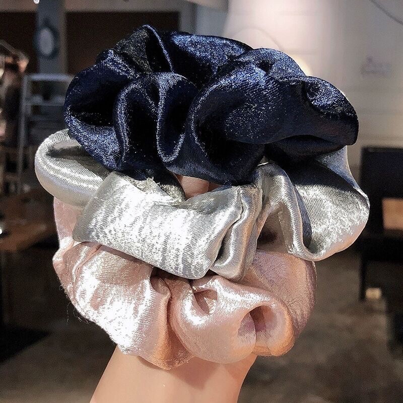 ✨Scrunchies✨ Thun Cột Tóc Nhung Xinh Xắn Phong Cách Hàn Quốc