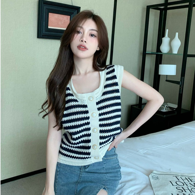 Áo Hai Dây Dáng Rộng Thời Trang Mùa Hè Phong Cách Hàn Quốc Cho Nữ
