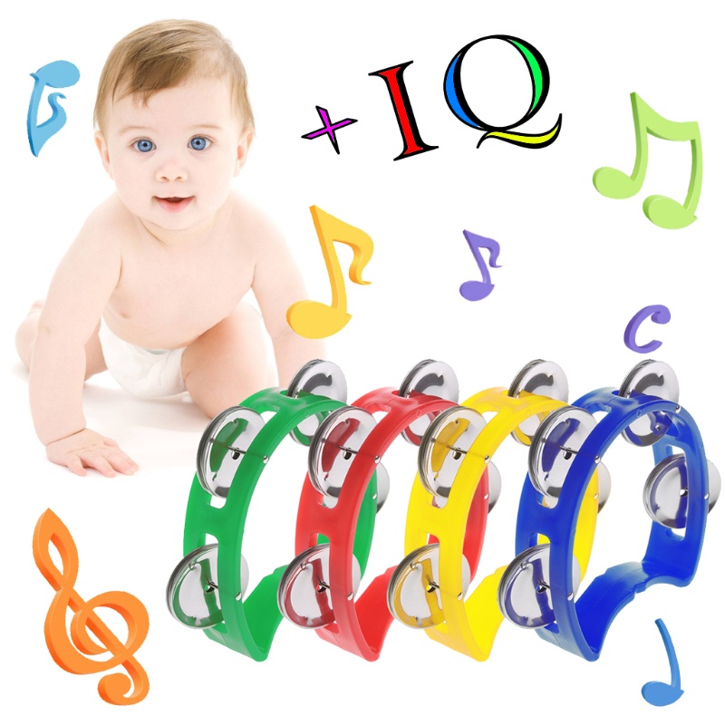 Trống Lục Lạc Cầm Tay Hình Nửa Mặt Trăng
