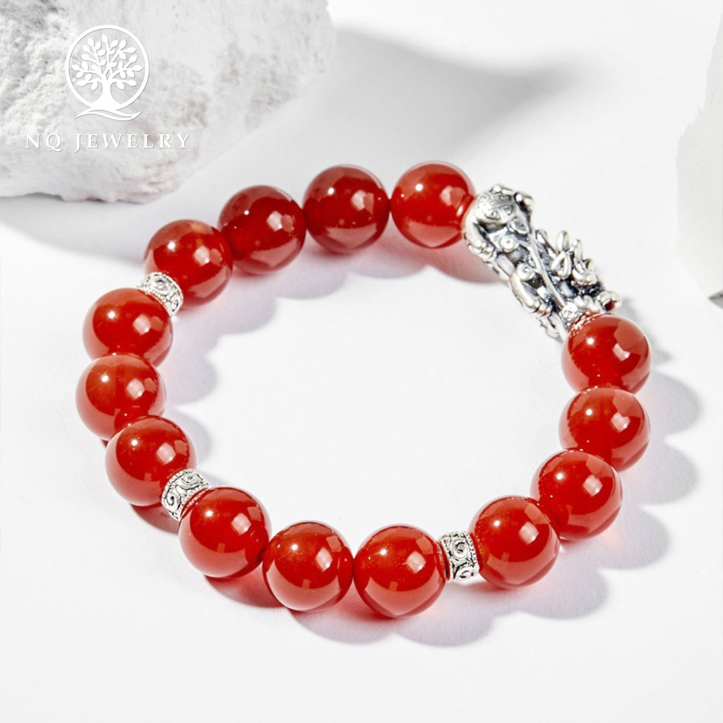 Vòng tay phối charm tỳ hưu bạc thái - NQ Jewelry