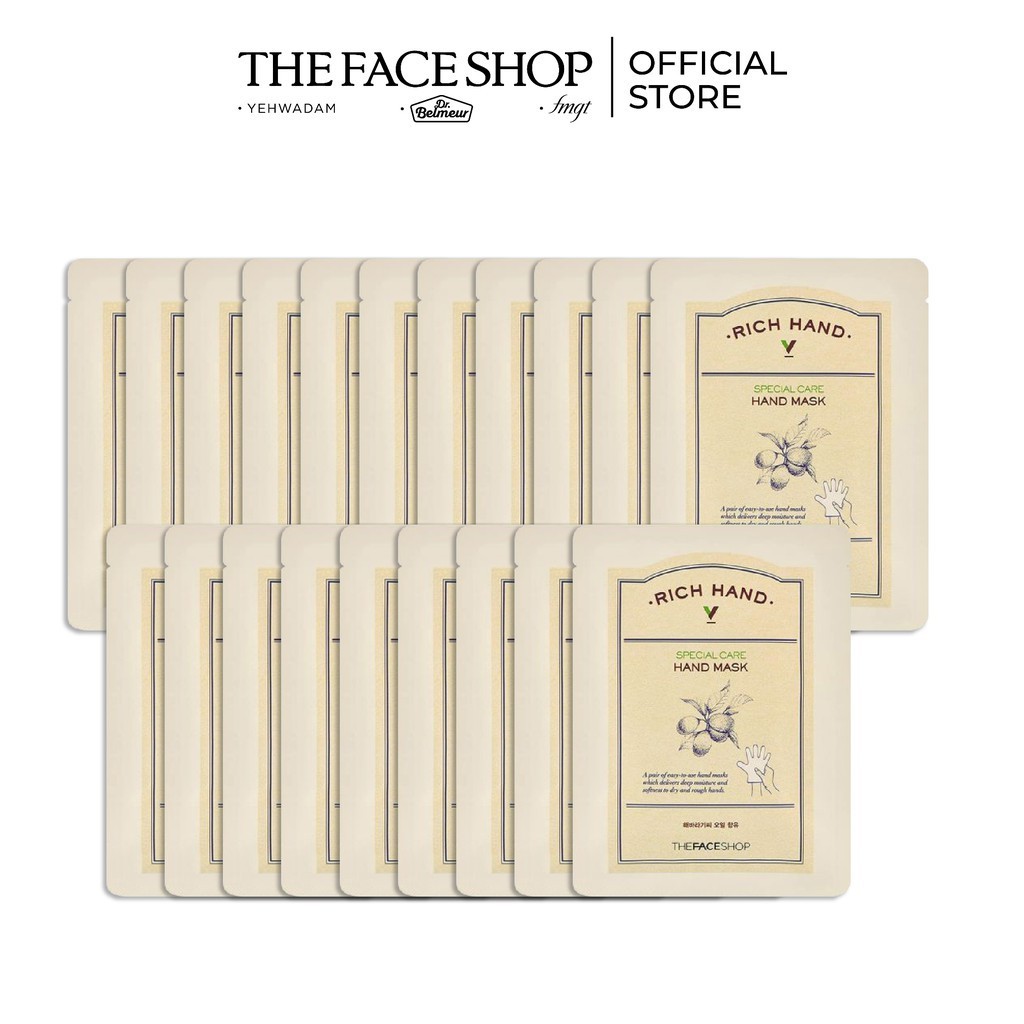 Bộ 20 Miếng Mặt Nạ Chăm Sóc Tay TheFaceShop Rich Hand V Special Carehand Mask