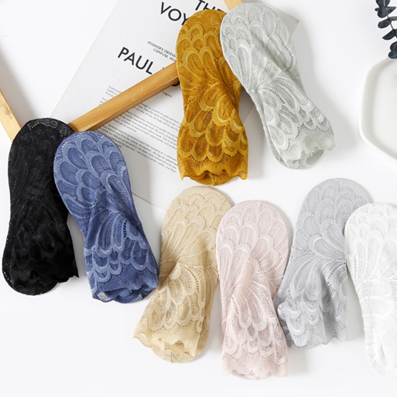 1 Đôi Tất Cotton Phối Ren Hoa xiangbao Co Giãn Dành Cho Nữ