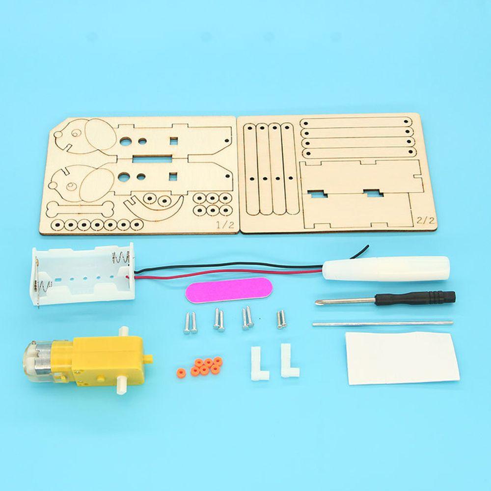 Đồ Chơi Mô Hình Chú Chó Robot Sử Dụng Năng Lượng Mặt Trời Bằng Gỗ