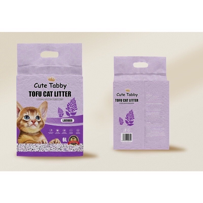 (Nhận hàng sau 1h) Sỉ Cát đậu nành cute tabby 6L , TOFU CATLITTER, nature bao hút chân không