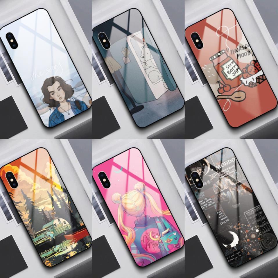 Ốp lưng kính Samsung Galaxy Note 8 Note 9 Note 10 Note 10 Plus in hình CUTE