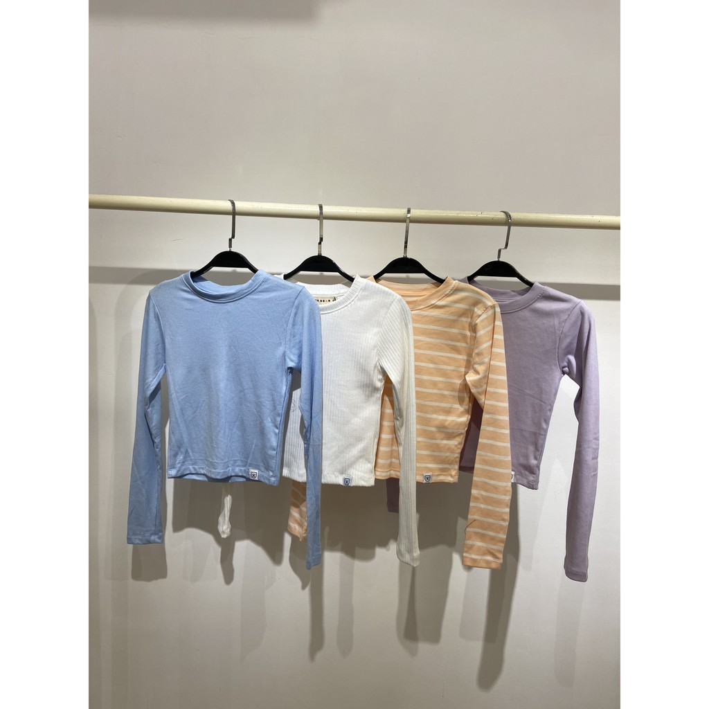 GingerBear - Áo Croptop Tay Dài - Macarons Croptop ( Có Ảnh Chụp Tại Cửa Hàng )