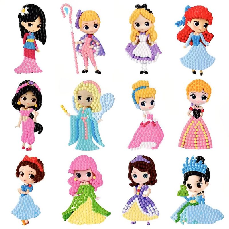 Hộp 30 bộ sticker tranh đính đá , đồ chơi handmade DIY