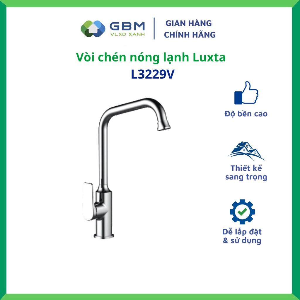 [Mã BMBAU300 giảm 10% đơn 499K] Vòi Chén Nóng Lạnh Luxta L3229V