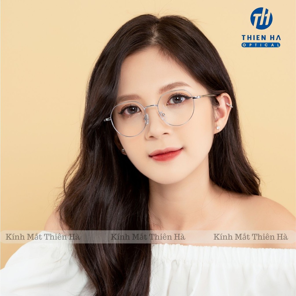 Gọng kính nữ titan Thiên Hà Optical chất liệu titan cao cấp siêu nhẹ chống gỉ phù hợp nam nữ, thiết kế độc quyền GLK001