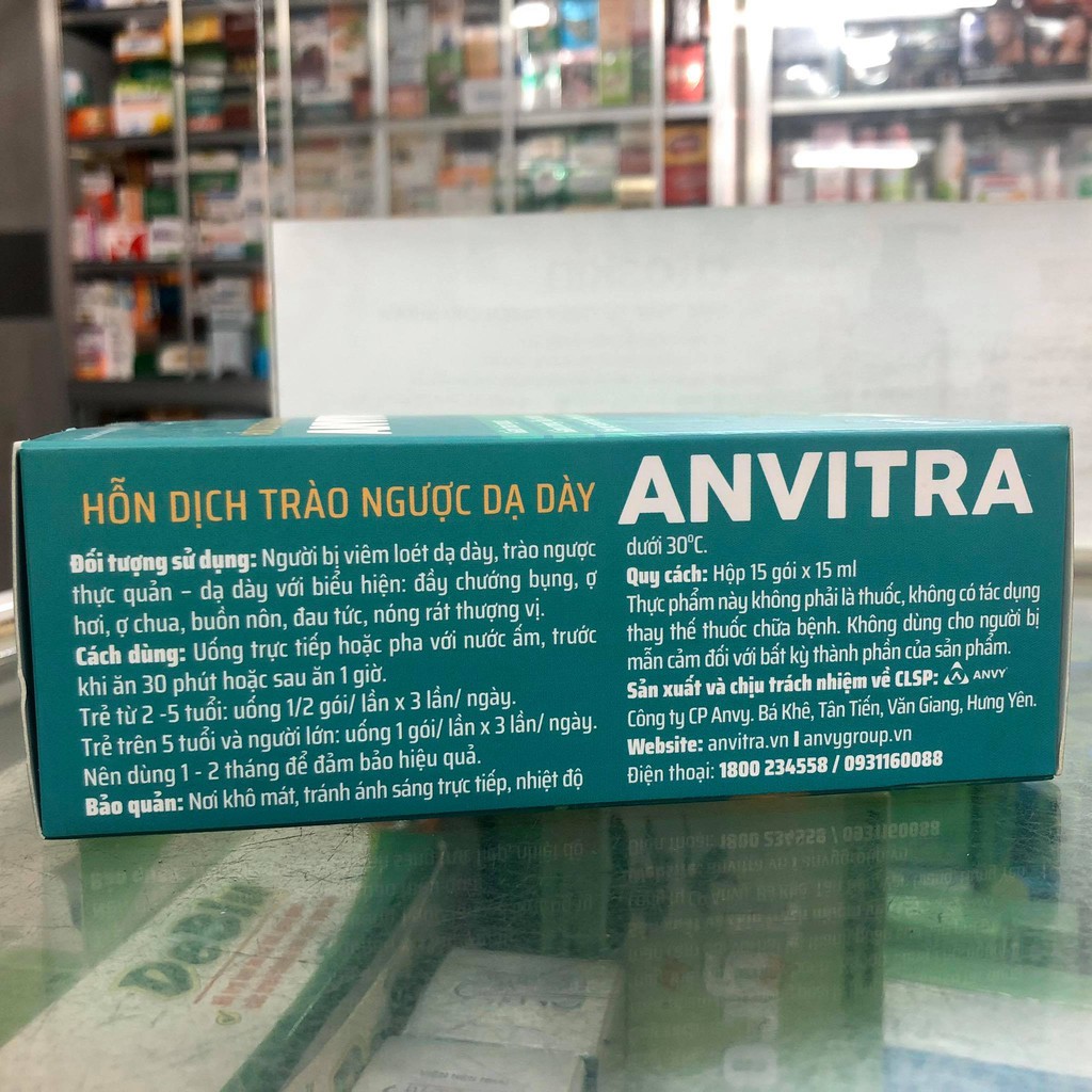 (CHÍNH HÃNG) ANVITRA - HỖN DỊCH TRÀO NGƯỢC DẠ DÀY (HỘP 15 GÓI)