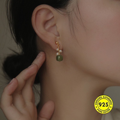 Bông Tai Mạ Vàng 18K Đính Ngọc Trai Sang Trọng