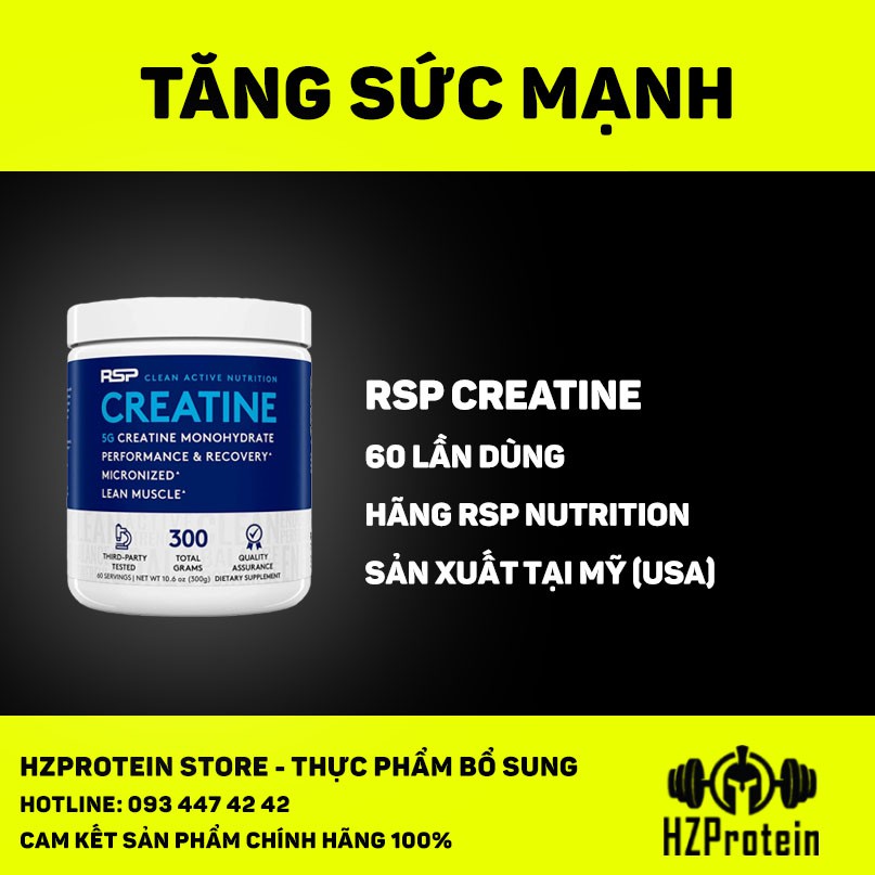 RSP CREATINE - TĂNG SỨC MẠNH, SỨC BỀN (60 LẦN DÙNG) | Shopee Việt Nam