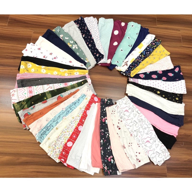 Set 5 quần legging bé gái xuất dư